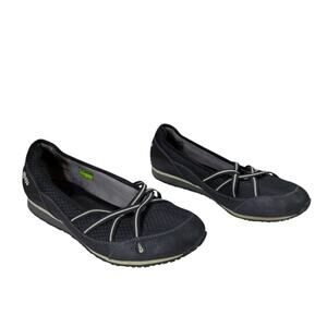 Ahnu Crissy II Loafer 11 Womens Black AF2562BLK Slip On Elastic Strap NEW INSOLE